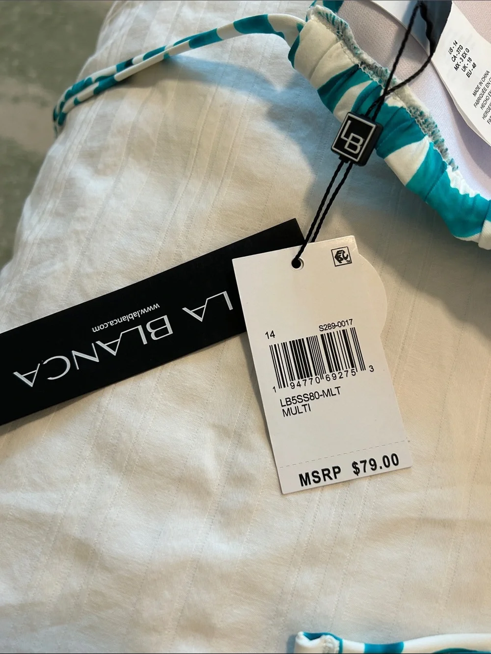 LA BLANCA Bikini Top / NWT